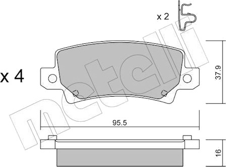 METELLI 22 0447 0 Bremseklosser