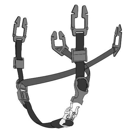 MSA GA90047 Hakestropp 4 punkt Hodebeskyttelse