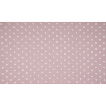 Diverse Minimals Bomullspoplin Stoff Print 511 Big Dot Dusty Pink 145cm 50 cm