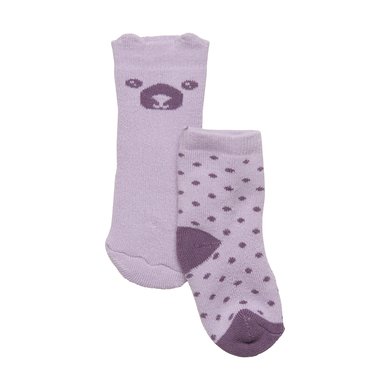 Minymo First Time Socks 2 Pack Lavender Frost