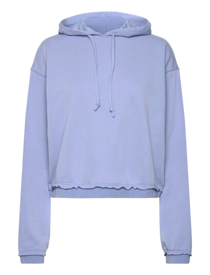 Monki Cropped Terry Pyjama Hoodie - Blue - S Monki Cropped Terry Pyjama Hoodie - Blue - S