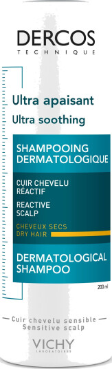 Vichy Dercos Ultra Soothing Sjampo for Tørt Hår 200 ml