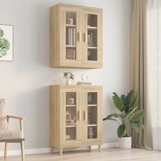 vidaXL Hengende veggskap sonoma eik 69,5x34x90 cm vidaXL Hengende veggskap sonoma eik 69,5x34x90 cm