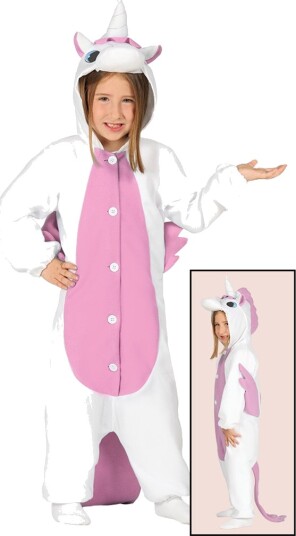 Kigurumi Rosa Unicorn Barnekostyme Strl 5 6 ÅR