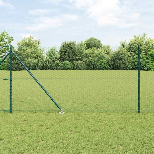 Gjerde med innlegg. grønn 1 x 50 m PVC belagt stål
