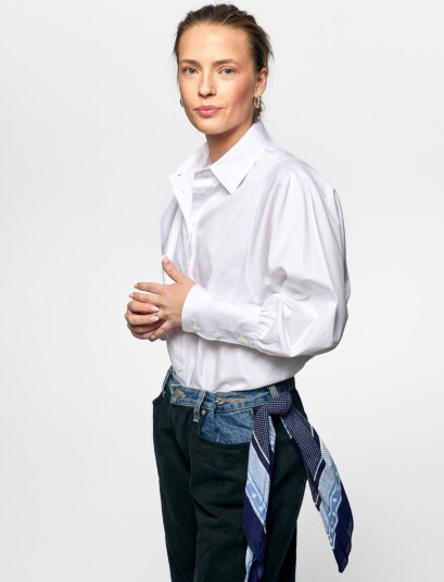 Rebeloup Anne Solid Hvit 40