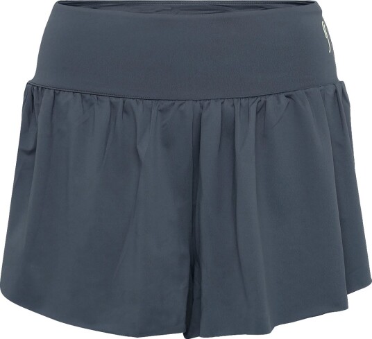 RS Sports Women"s Court Pleated Shorts (Deep Grey/Ace Yellow,Xs,St)   DEEP GREY/ACE YELLOW   L