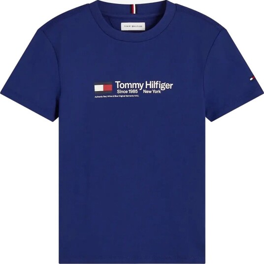 Tommy Hilfiger Brand Love Wordmark Tee S/S BLUE INK 140