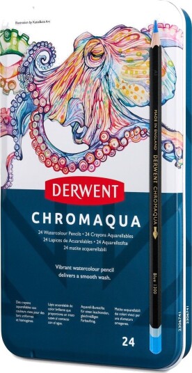 Derwent Chromaqua Watercolour Pencil - Med 24 Stk. Derwent Chromaqua Watercolour Pencil - Med 24 Stk.
