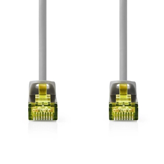 Nedis CAT7 nettverkskabel | S/FTP | RJ45 Han | RJ45 Han | 0.25 m | Snagless | Rund | LSZH | Grå | Label