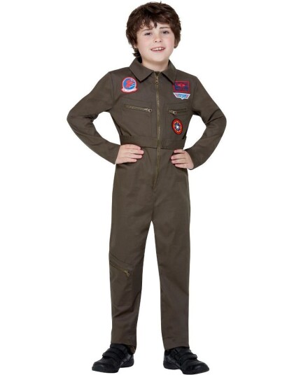 Top Gun Pilotkostyme til Barn 3 4 ÅR Top Gun Pilotkostyme til Barn 3 4 ÅR