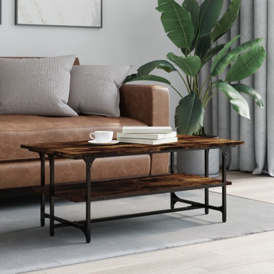 Salongbord røkt eik 100x50x40 cm konstruert tre 8721012124820
