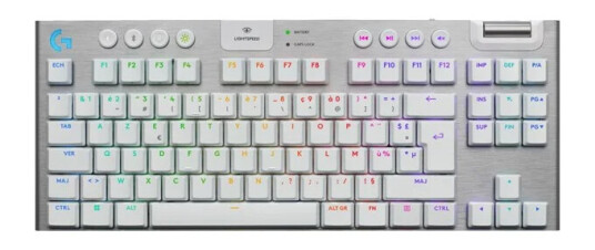 Logitech G G915 X LIGHTSPEED - TKL - 80 % TKL - Gamingtastatur - Fransk - Hvit