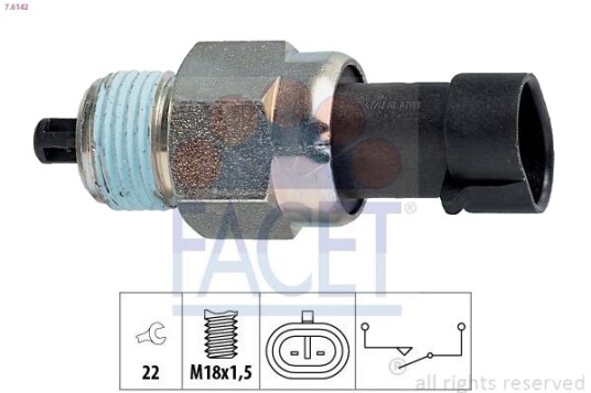 FACET 7.6142 Bryter, ryggelys FACET 7.6142 Bryter, ryggelys