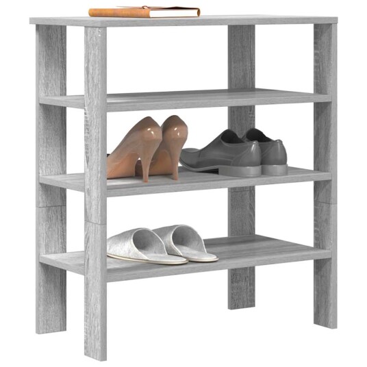 Skohylle grå sonoma 61x32x70 cm konstruert tre 8721158648785 Skohylle grå sonoma 61x32x70 cm konstruert tre 8721158648785