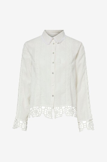 YAS Y.A.S Bluse yasThia LS Shirt Hvit YAS Y.A.S Bluse yasThia LS Shirt Hvit