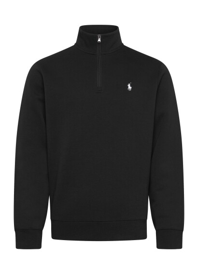 Polo Ralph Lauren Double Knit Quarter Zip Pullover   Black   M