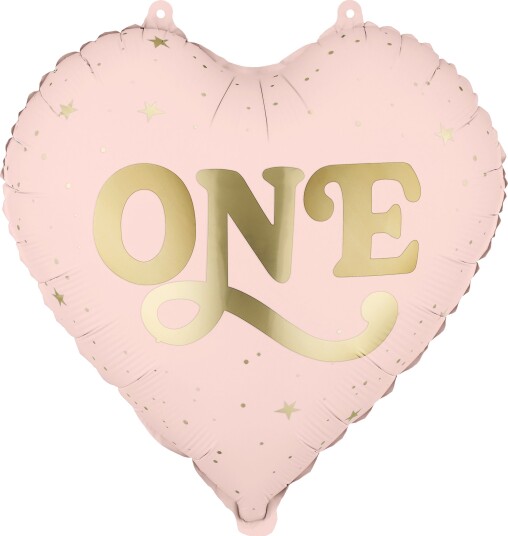 Partydeco Folieballong One Lys rosa FB390-081J