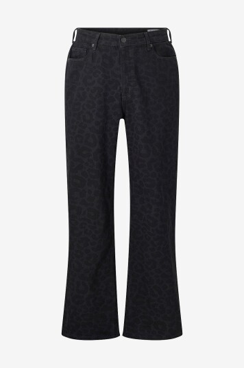 Vero Moda Curve   Jeans vmcTessa HR Wide Animal Print   Svart