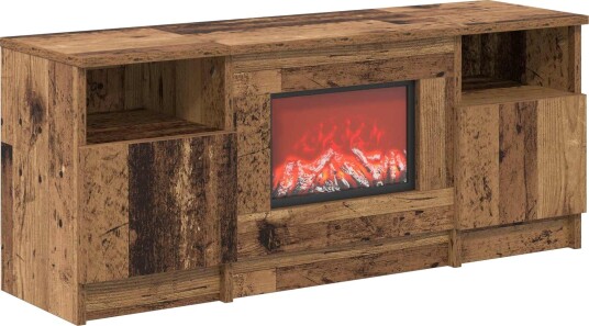 vidaXL Elektrisk peis Gammelt tre 98 x 28,5 x 40,5 cm Konstruert tre