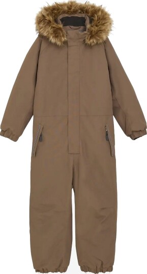 Color Kids Coverall W. Fake Fur FOSSIL 98