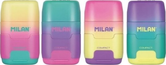 Milan 4721116 Manuell Blyantspisser Flerfarget Plast Gummi Stål 170 Mm 110 Mm Milan 4721116 Manuell Blyantspisser Flerfarget Plast Gummi Stål 170 Mm 110 Mm