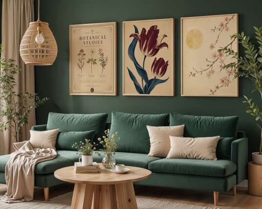 Plakat   Botanisk Harmoni   Sett med 3