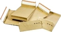 E Handelspose L430xb320/75Xh2mm Kraft Papir Med Tape,100 Stk/Krt E Handelspose L430xb320/75Xh2mm Kraft Papir Med Tape,100 Stk/Krt