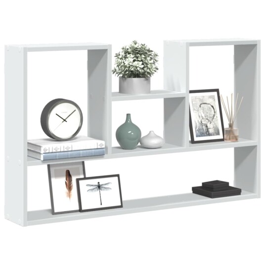  Vegghylle hvit 99x15x60 cm konstruert tre