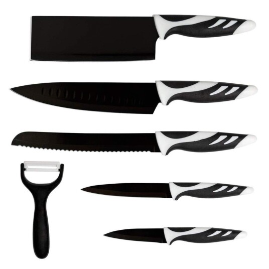 Knivsett med Potetskreller - Svart