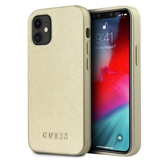 Guess Iridescent Hardcase til iPhone 12 Mini 5,4" Gull Mobildeksel