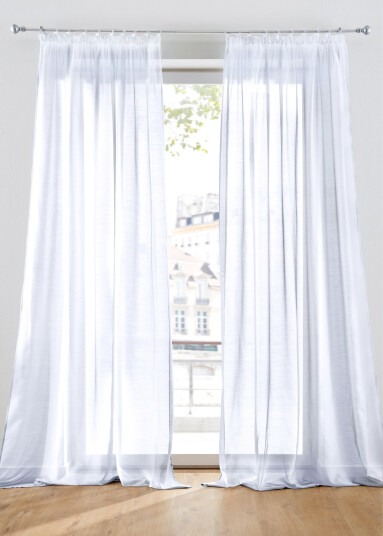 bonprix Batist gardin, ensfarget (1-pack) 5 (H/B: 265/140 cm),6 (H/B: 295/140 cm),1 (H/B: 145/140 cm),2 (H/B: 175/140 cm),3 (H/B: 225/140 cm),4 (H/B: 245/140 cm) hvit
