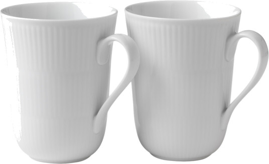 Royal Copenhagen White Fluted krus 2-pakn. 33 cl Royal Copenhagen White Fluted krus 2-pakn. 33 cl