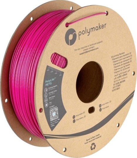 Polymaker PolyLite PETG Filament 1.75 mm 1000 g Magenta PB01039