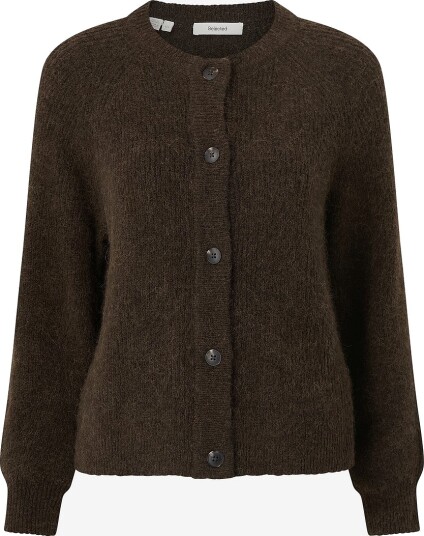Selected FEMME - Kofte slfLulu LS Knit Short Cardigan - Brun Selected FEMME - Kofte slfLulu LS Knit Short Cardigan - Brun