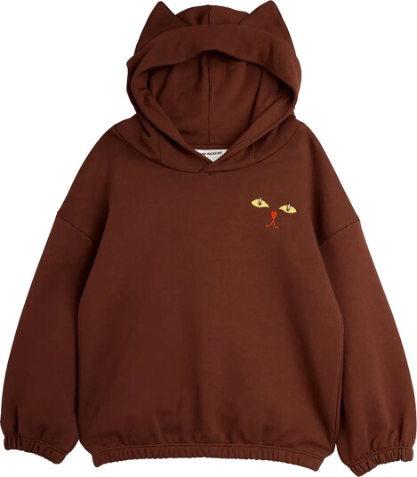 Mini Rodini Cat Ears Hoodie Brown 92/98