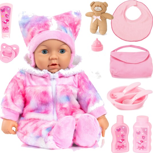 Bayer Magic Eyes Babydukke – med Tilbehør 46 cm – Piccolina
