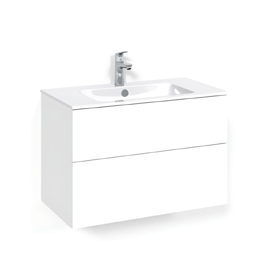 Macro Design Crown Plain Servantskap 2 Skuff - med Light Servant Hvit / 80cm 14