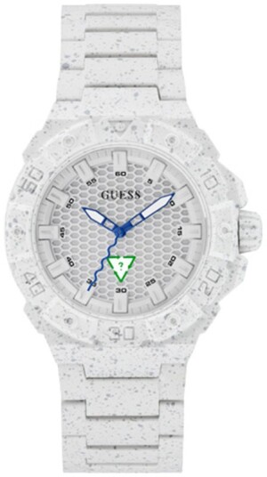 Guess Herreklokke GW0507G2 Eco Friendly Hvit/Resinplast Ø42 mm