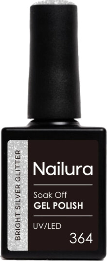 Nailura Gel Polish 10 ml 364 Bright Silver Glitter