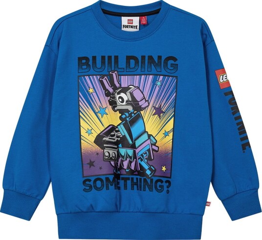 LEGO® Fortnite Collegegenser   LWSian 701   Blå m. Trykk   LEGO® Wear   7 år (122)   Collegegenser Gul Lilla