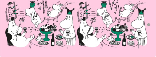 Opto Design Moomin 80 serveringsbrett 17x40 cm Rosa