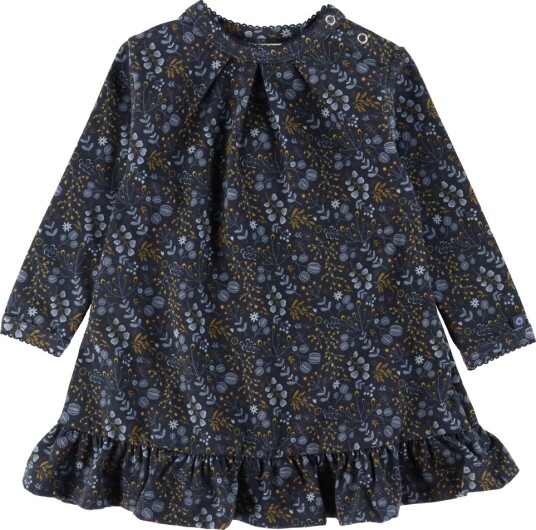 Smallstuff Kjole Flower Natt Dark Blue Smallstuff 1 år 80 Kjole Blå