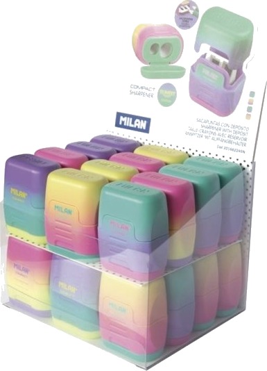 Milan Compact Sunset Dobbel Blyantspidser 24Stk Display