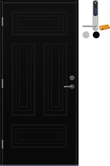 Ytterdør Bygg1 Stavern med Yale Doorman Classic Home