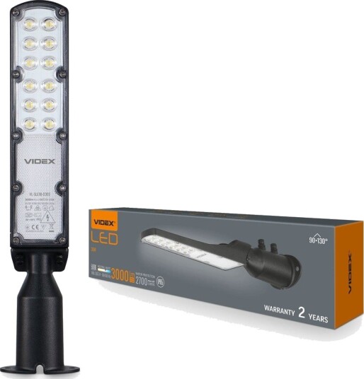 Videx 30W LED gatelykt   Ø60mm IP65 5000K   Kulør : Nøytral