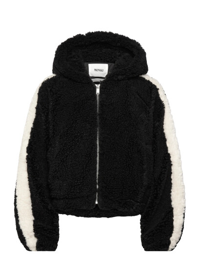 Monki Knitted Hoodie - Black - S Monki Knitted Hoodie - Black - S