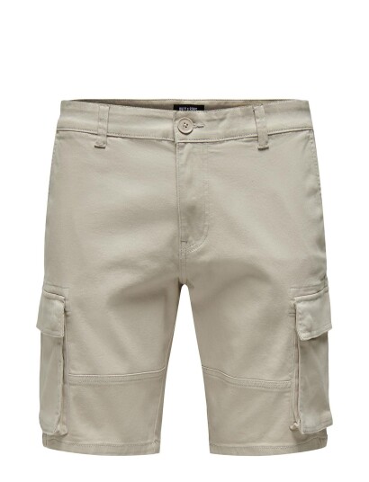 ONLY & SONS Onscam Stage Cargo Shorts 6689 Life Noos - Cream - XS
