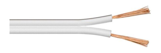 Pro Høyttalerkabel CCA 2x4mm² 100m Hvit Økonomisk