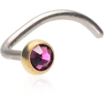 Blomdahl Silver Titanium Bezel 3 mm Lilac